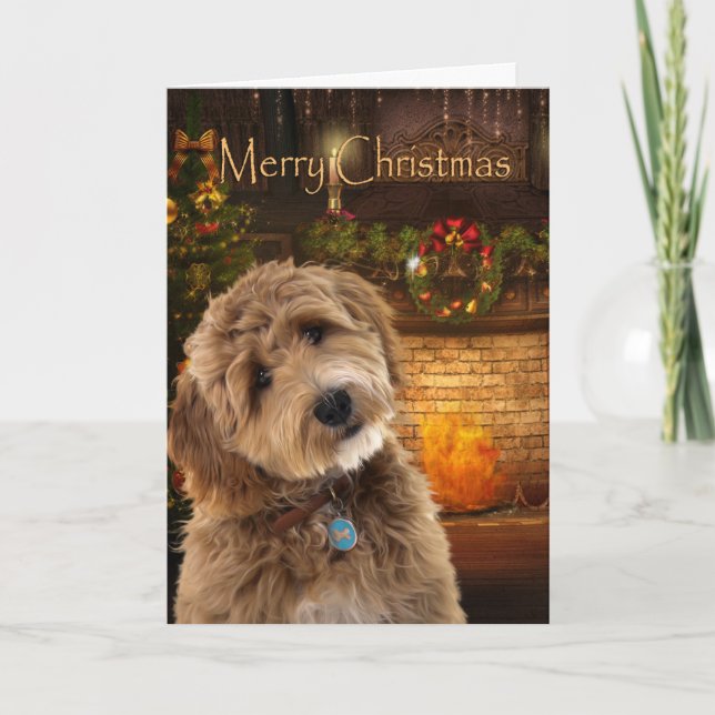 Tarjeta Perrito Doodle Navidad (Anverso)