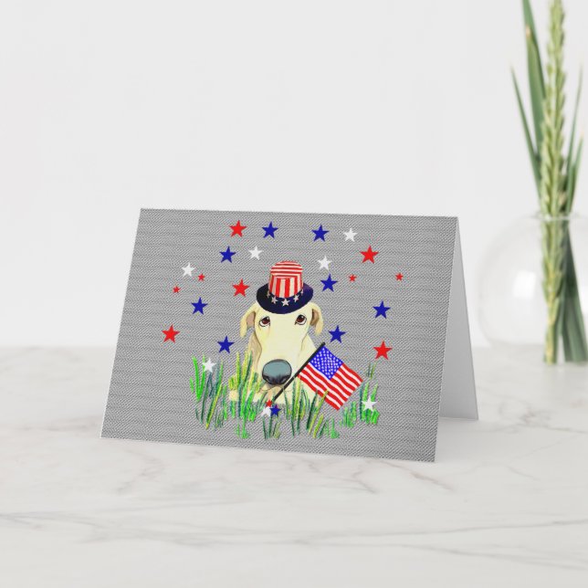 Tarjeta Perrito el 4 de julio (Anverso)