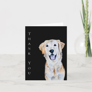 Tarjeta Perrito Golden Retriever Acuarela Gracias