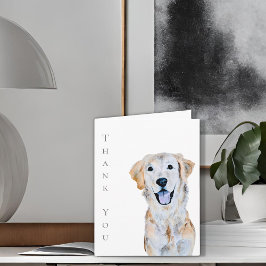 Tarjeta Perrito Golden Retriever Acuarela Gracias