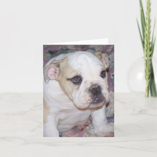 Tarjeta Perrito inglés Notecard del bulldog