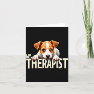 Tarjeta Perrito Jrt Divertido Mi Terapista Jack Russell Te