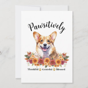 Tarjeta Perrito Lindo Agradecido Agradecido Bendito Positi