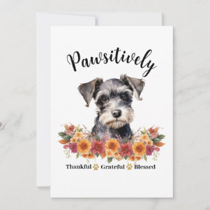 Tarjeta Perrito lindo bendito agradecido positivamente
