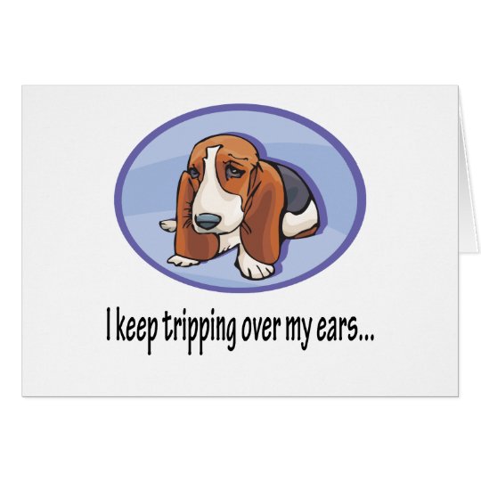 Tarjeta Perrito lindo del perro del Bassett