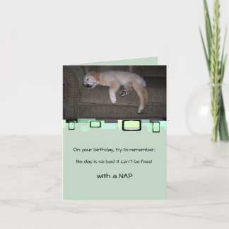 Tarjeta Perrito Napping del golden retriever