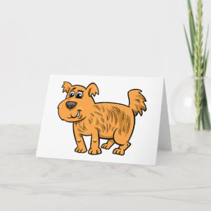 Tarjeta Perrito Naranja Desgreñado