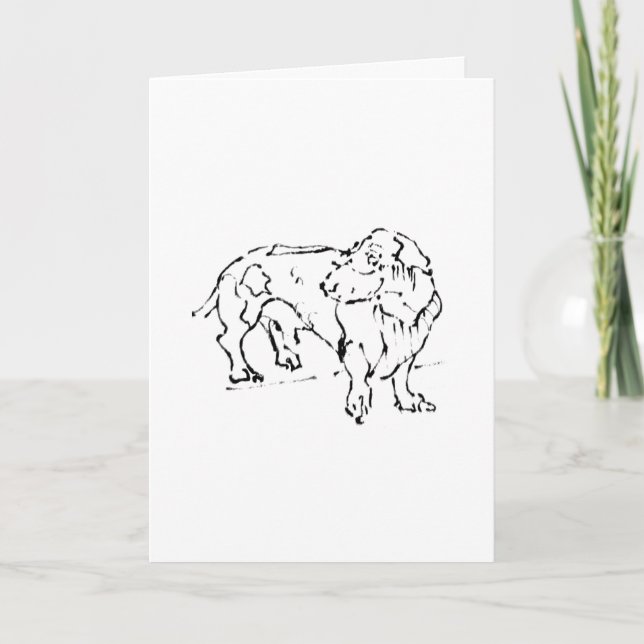 Tarjeta Perrito salchicha adorable – Perro personalizado (Anverso)