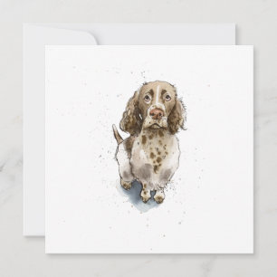 Tarjeta Perrito Simpático Divertido y Lindo Springer Spani