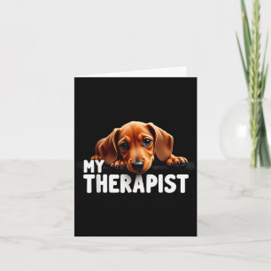 Tarjeta Perrito Wiener Divertido Mi Dachshund Therast