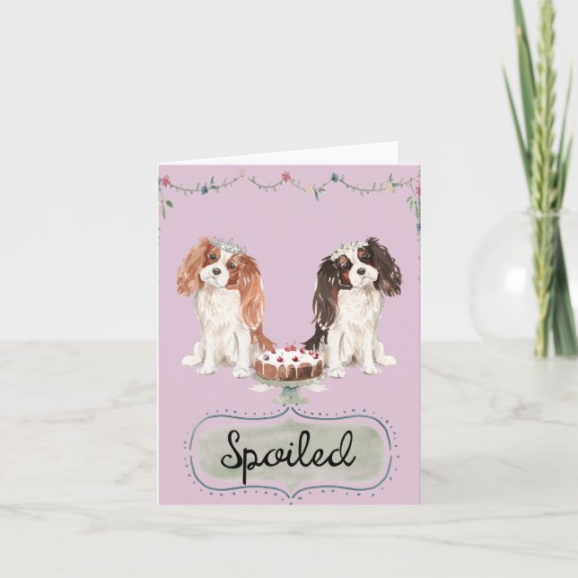 Tarjeta Perritos estropeados rosa lindo (Anverso)