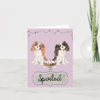 Tarjeta Perritos estropeados rosa lindo