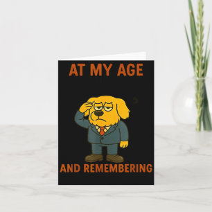 Tarjeta Perro A Mi Edad Tener Suerte Significa Entrar En U