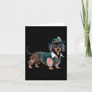 Tarjeta Perro alemán Dachshund Bavarian Weiner Sausage _3