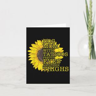 Tarjeta Perro Amante Mamá Con Tatuajes Y Ojos De Bonito Su