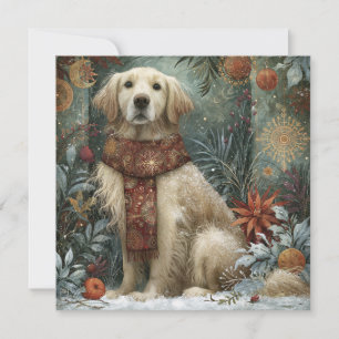 Tarjeta Perro Amarillo Encantador Días Felices y Divertido