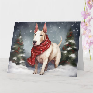 Tarjeta Perro asqueroso en Navidades de nieve