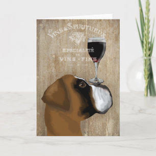 Tarjeta Perro Au Vin Boxer