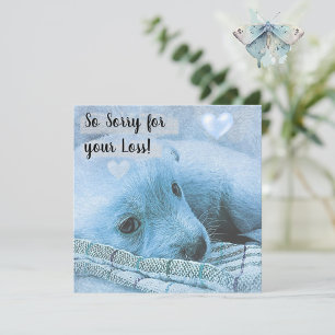 Tarjeta Perro Azul y Corazón
