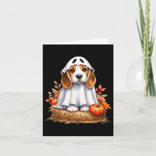 Tarjeta Perro Beagle De Halloween Con Perros De Dueño De P