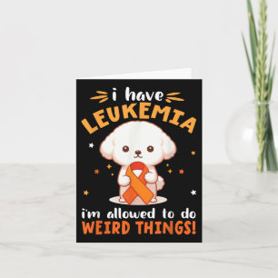Tarjeta Perro Bichón Tengo Leucemia, Me Permiten Hacer Rar