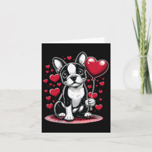 Tarjeta Perro Boston Terrier Día de San Valentín Dueño del