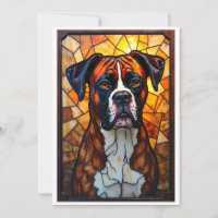 Perro Boxer Estilo Vidrio Emplomado