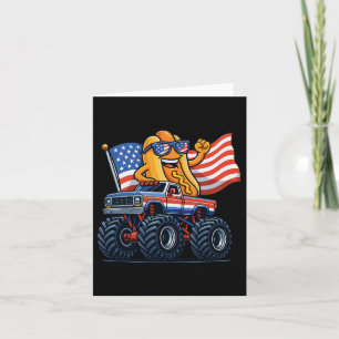 Tarjeta Perro Caliente Camión Monstruo 4 De Julio Bandera 