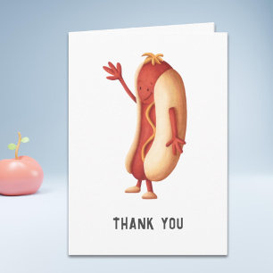 Tarjeta Perro caliente lindo Gracias