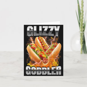 Tarjeta Perro Caliente Retro Glizzy Gobbler Meme Pirata