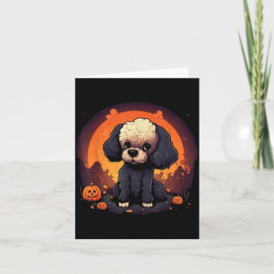 Tarjeta Perro Caniche Halloween Hombres Mujeres Niños