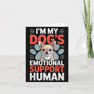 Tarjeta Perro Chihuahua Apoyo Emocional Humano