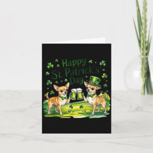 Tarjeta Perro chihuahua día de San Patricio