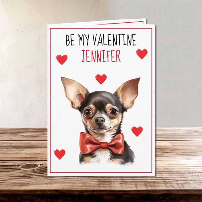 Tarjeta Perro Chihuahua Que Te Quiero Valentine (Subido por el creador)