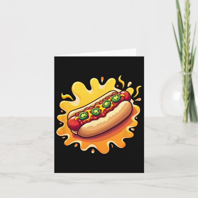 Tarjeta Perro Chili con diseño de Jalepenos  (Anverso)