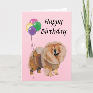 Tarjeta Perro chino de perro chino rojo con feliz