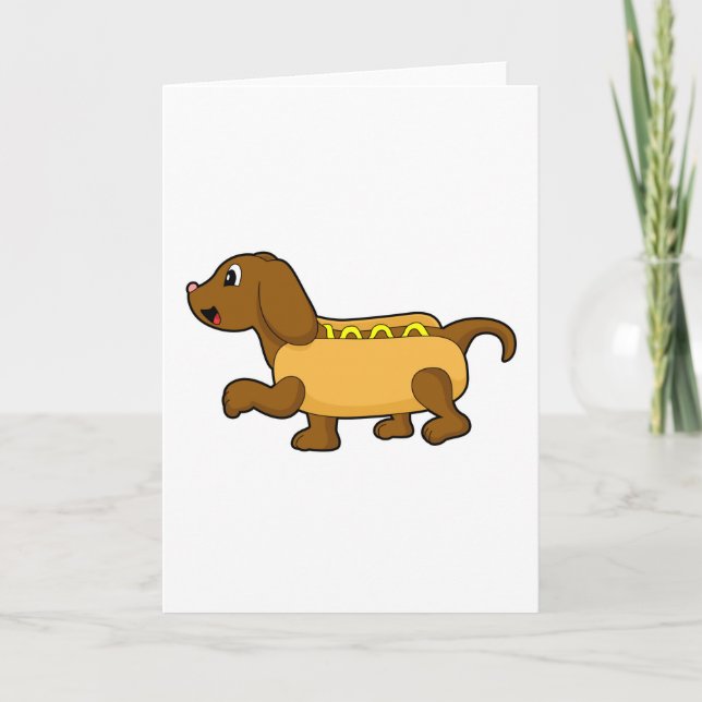 Tarjeta Perro como Hotdog (Anverso)