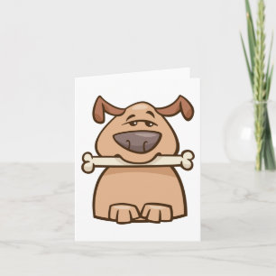 Tarjeta Perro con hueso