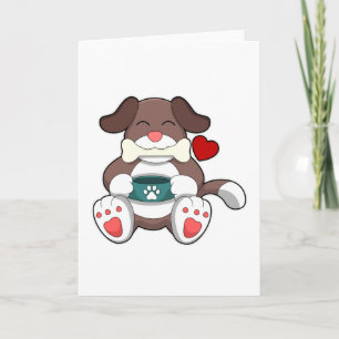 Tarjeta Perro con hueso