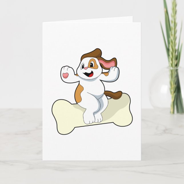 Tarjeta Perro con hueso (Anverso)