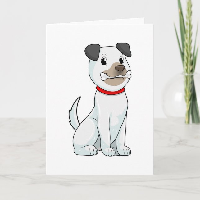 Tarjeta Perro con hueso (Anverso)
