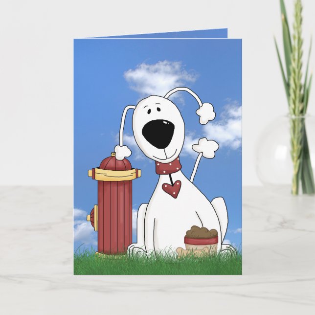 Tarjeta perro con humor del cumpleaños de la boca de (Anverso)