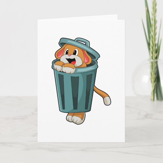 Tarjeta Perro con Trashcan (Anverso)