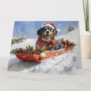 Tarjeta Perro congestionado de Bluetick en Navidades de ma