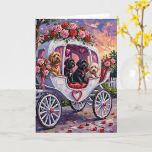 Tarjeta Perro de Agua Portugués Día de San Valentín