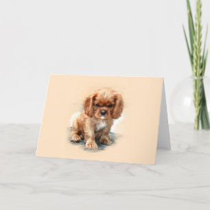 Tarjeta Perro de aguas de rey Charles arrogante