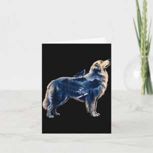 Tarjeta Perro de aguas retriever dorado montaña salvaje ba