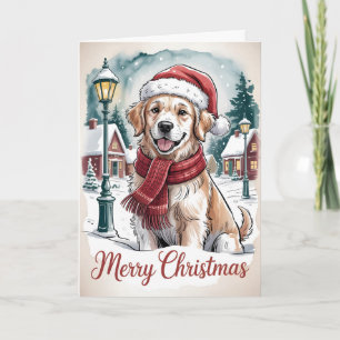 Tarjeta Perro de aguas retriever dorado personalizado de N