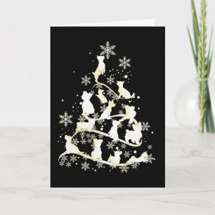 Tarjeta Perro de árbol de navidad de Yorkshire Terrier Fel