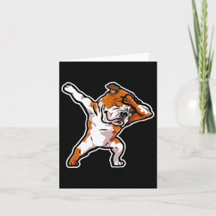 Tarjeta Perro de baile Dab Dance Dabbing Bulldog inglés